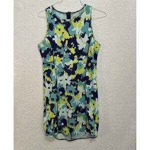 Title Nine Floral Mini Dress - Blue, Green, Yellow